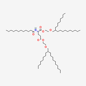 molecular formula C61H119NO7 B1506477 Bis(2-((2-octyldodecyl)oxy)ethyl) N-(1-oxododecyl)-L-glutamate CAS No. 94291-93-7