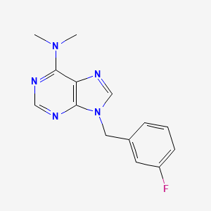 9H-Purin-6-amine, 9-((3-fluorophenyl)methyl)-N,N-dimethyl-