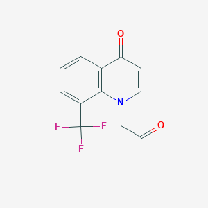 molecular formula C13H10F3NO2 B15064788 1-(2-Oxopropyl)-8-(trifluoromethyl)quinolin-4(1H)-one 