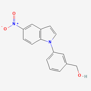 molecular formula C15H12N2O3 B15064824 (3-(5-Nitro-1H-indol-1-yl)phenyl)methanol 