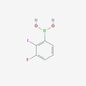 molecular formula C6H5BFIO2 B15064866 (3-Fluoro-2-iodophenyl)boronic acid 