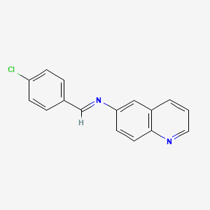 molecular formula C16H11ClN2 B15064888 N-(4-Chlorobenzylidene)quinolin-6-amine CAS No. 84922-30-5