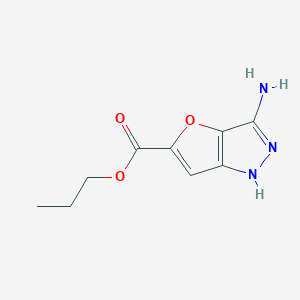 molecular formula C9H11N3O3 B1506489 Propyl 3-amino-1H-furo[3,2-c]pyrazole-5-carboxylate CAS No. 648412-40-2
