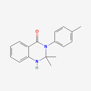 molecular formula C17H18N2O B15064894 2,2-dimethyl-3-(4-methylphenyl)-2,3-dihydroquinazolin-4(1H)-one CAS No. 568592-48-3