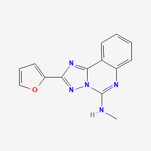 molecular formula C14H11N5O B15064895 2-(Furan-2-YL)-N-methyl-[1,2,4]triazolo[1,5-C]quinazolin-5-amine CAS No. 104615-27-2