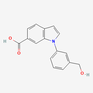 1-(3-(Hydroxymethyl)phenyl)-1H-indole-6-carboxylic acid