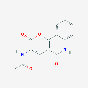 molecular formula C14H10N2O4 B15064917 N-(2,5-Dioxo-5,6-dihydro-2H-pyrano[3,2-c]quinolin-3-yl)acetamide CAS No. 169613-18-7