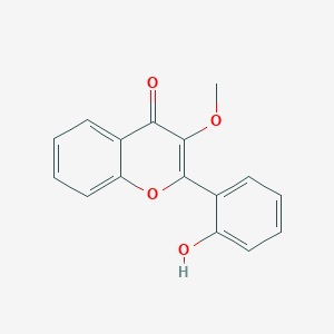 molecular formula C16H12O4 B15064935 2-(2-Hydroxyphenyl)-3-methoxy-4H-1-benzopyran-4-one CAS No. 105827-34-7