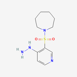 molecular formula C11H18N4O2S B15064953 1-((4-Hydrazinylpyridin-3-yl)sulfonyl)azepane 