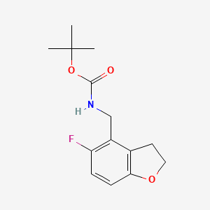 Carbamic acid, N-[(5-fluoro-2,3-dihydro-4-benzofuranyl)methyl]-, 1,1-dimethylethyl ester