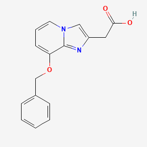 molecular formula C16H14N2O3 B1506497 (8-Benzyloxy-imidazo[1,2-A]pyridin-2-YL)-acetic acid CAS No. 885276-83-5