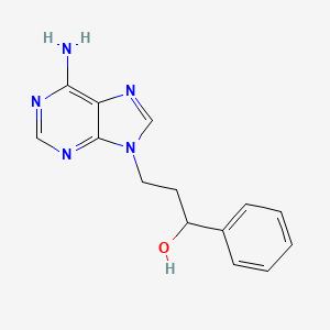 molecular formula C14H15N5O B15064994 3-(6-Amino-9h-purin-9-yl)-1-phenylpropan-1-ol CAS No. 7278-48-0