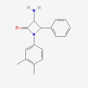 molecular formula C17H18N2O B15065012 3-Amino-1-(3,4-dimethylphenyl)-4-phenylazetidin-2-one 