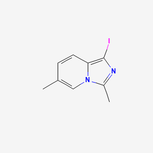 molecular formula C9H9IN2 B15065033 1-Iodo-3,6-dimethylimidazo[1,5-A]pyridine 