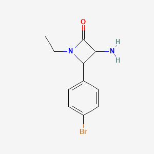 molecular formula C11H13BrN2O B15065082 3-Amino-4-(4-bromophenyl)-1-ethylazetidin-2-one 