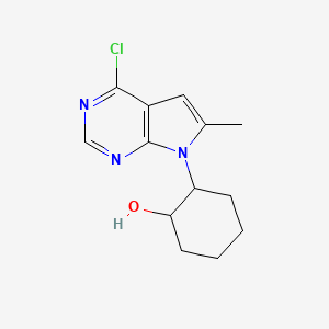 2-(4-Chloro-6-methyl-7H-pyrrolo[2,3-d]pyrimidin-7-yl)cyclohexanol