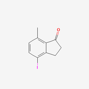 molecular formula C10H9IO B15065117 4-Iodo-7-methyl-2,3-dihydro-1H-inden-1-one 