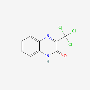 molecular formula C9H5Cl3N2O B15065130 2-Quinoxalinol, 3-(trichloromethyl)- CAS No. 73855-49-9