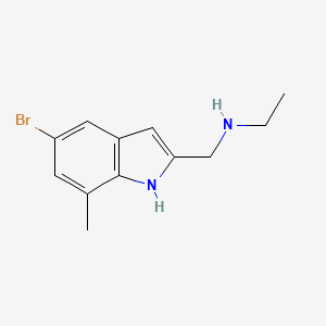 N-((5-Bromo-7-methyl-1H-indol-2-yl)methyl)ethanamine