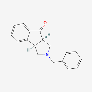 molecular formula C18H17NO B15065153 (3aR,8aR)-2-Benzyl-1,3,3a,8a-tetrahydroindeno[1,2-c]pyrrol-8(2H)-one 