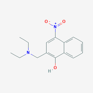 molecular formula C15H18N2O3 B15065154 2-((Diethylamino)methyl)-4-nitronaphthalen-1-ol CAS No. 37812-85-4