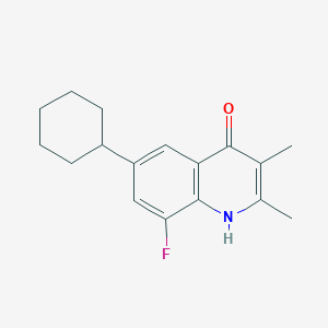 6-Cyclohexyl-8-fluoro-2,3-dimethylquinolin-4-OL