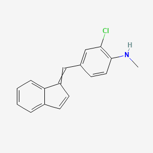 molecular formula C17H14ClN B15065244 2-chloro-4-(inden-1-ylidenemethyl)-N-methylaniline 