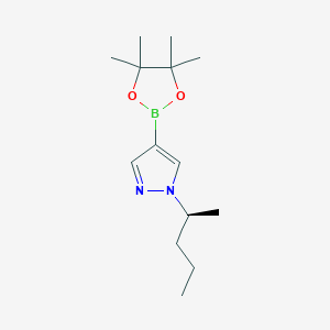 molecular formula C14H25BN2O2 B15065245 (S)-1-(Pentan-2-yl)-4-(4,4,5,5-tetramethyl-1,3,2-dioxaborolan-2-yl)-1H-pyrazole 