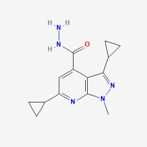 3,6-dicyclopropyl-1-methyl-1H-pyrazolo[3,4-b]pyridine-4-carbohydrazide