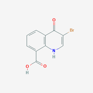 molecular formula C10H6BrNO3 B15065299 3-Bromo-4-oxo-1,4-dihydroquinoline-8-carboxylic acid 