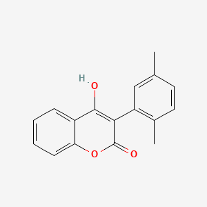 molecular formula C17H14O3 B15065303 Coumarin, 3-(2,5-dimethylphenyl)-4-hydroxy- CAS No. 73791-11-4