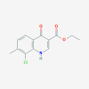 Ethyl 8-chloro-7-methyl-4-oxo-1,4-dihydroquinoline-3-carboxylate