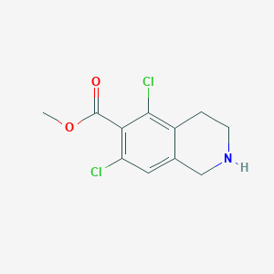 molecular formula C11H11Cl2NO2 B15065314 Methyl 5,7-dichloro-1,2,3,4-tetrahydroisoquinoline-6-carboxylate 