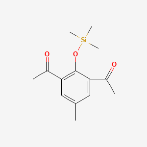 molecular formula C14H20O3Si B15065320 1,1'-{5-Methyl-2-[(trimethylsilyl)oxy]-1,3-phenylene}di(ethan-1-one) CAS No. 116385-93-4