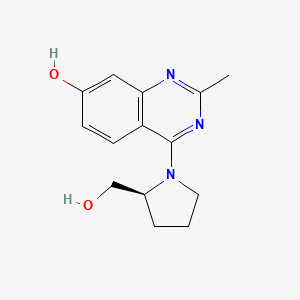 molecular formula C14H17N3O2 B15065322 (S)-4-(2-(Hydroxymethyl)pyrrolidin-1-yl)-2-methylquinazolin-7-ol CAS No. 646450-67-1