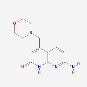 molecular formula C13H16N4O2 B15065330 7-Amino-4-[(morpholin-4-yl)methyl]-1,8-naphthyridin-2(1H)-one CAS No. 527752-41-6