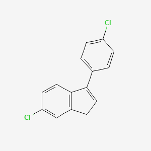 molecular formula C15H10Cl2 B15065340 6-Chloro-3-(4-chlorophenyl)-1H-indene CAS No. 1030603-31-6