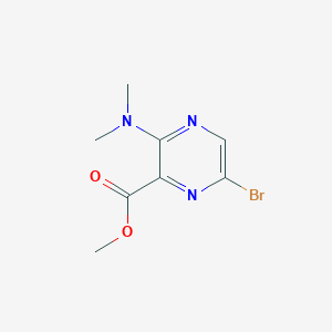 molecular formula C8H10BrN3O2 B15065346 Methyl 6-bromo-3-(dimethylamino)pyrazine-2-carboxylate 