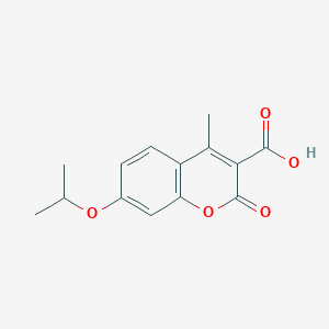 molecular formula C14H14O5 B15065348 7-Isopropoxy-4-methyl-2-oxo-2H-chromene-3-carboxylic acid 