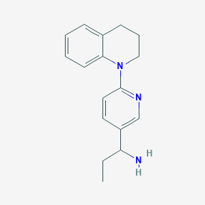 molecular formula C17H21N3 B15065356 1-(6-(3,4-Dihydroquinolin-1(2H)-yl)pyridin-3-yl)propan-1-amine 