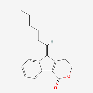 molecular formula C18H20O2 B15065371 (5Z)-5-hexylidene-3,4-dihydroindeno[1,2-c]pyran-1-one 