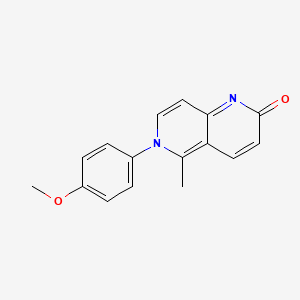 molecular formula C16H14N2O2 B15065373 6-(4-Methoxyphenyl)-5-methyl-1,6-naphthyridin-2(6H)-one CAS No. 141695-91-2