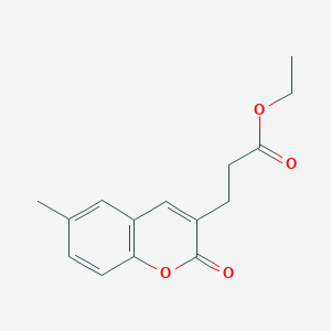 molecular formula C15H16O4 B15065390 Ethyl 3-(6-methyl-2-oxo-2H-chromen-3-yl)propanoate 