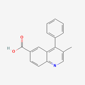 molecular formula C17H13NO2 B15065392 3-Methyl-4-phenylquinoline-6-carboxylic acid 