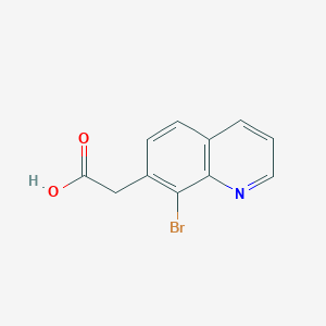 molecular formula C11H8BrNO2 B15065415 2-(8-Bromoquinolin-7-yl)acetic acid 