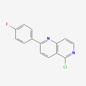 molecular formula C14H8ClFN2 B15065422 5-Chloro-2-(4-fluorophenyl)-1,6-naphthyridine 