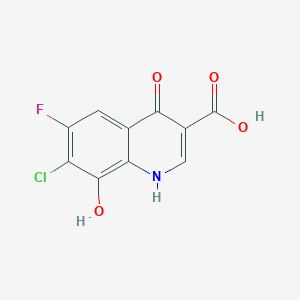 molecular formula C10H5ClFNO4 B15065437 7-Chloro-6-fluoro-8-hydroxy-4-oxo-1,4-dihydroquinoline-3-carboxylic acid 