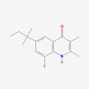 molecular formula C16H20FNO B15065446 8-Fluoro-2,3-dimethyl-6-(tert-pentyl)quinolin-4-ol CAS No. 648942-29-4