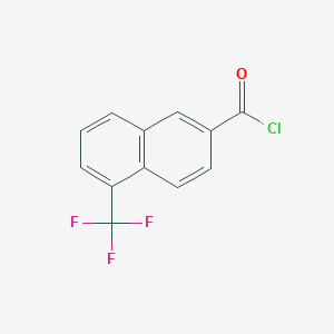 molecular formula C12H6ClF3O B15065459 1-(Trifluoromethyl)naphthalene-6-carbonyl chloride 