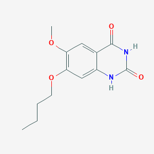 molecular formula C13H16N2O4 B15065472 7-Butoxy-6-methoxyquinazoline-2,4(1H,3H)-dione CAS No. 62484-23-5